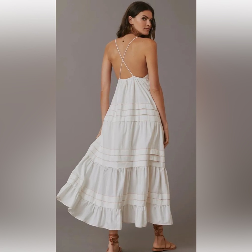 Anthropologie Maeve Deep V-Neck Dress - Picture 2 of 12